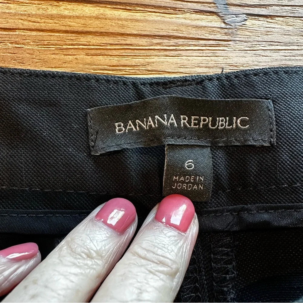 Banana Republic Women’s Black Office Work Wear Men’s Style Cropped Trousers Pant